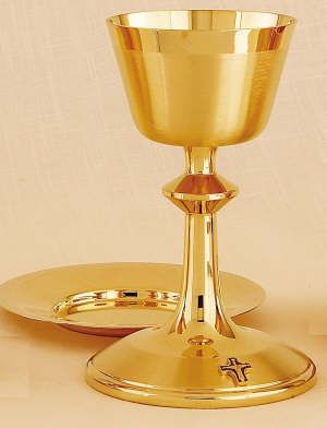 Gold Chalice With Well Paten